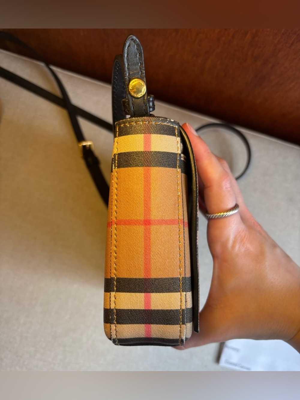 Burberry Hampshire Check Crossbody Bag - Picture 15 of 16